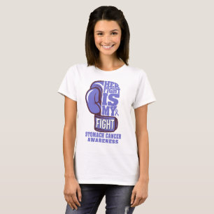 Camiseta Su lucha es contra el cáncer de estómago de guante