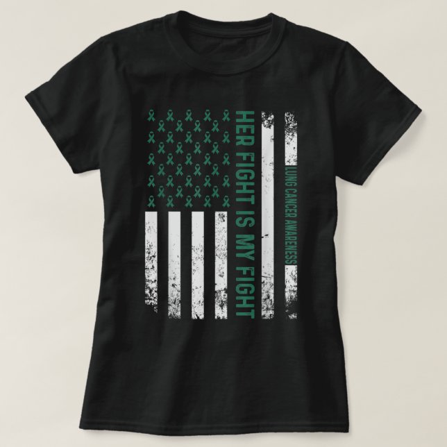 Camiseta Su lucha es contra el cáncer de pulmón de la Bande (Diseño del anverso)