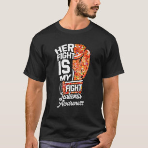 Camiseta Su Lucha Es La Leucemia De Guante De Boxeo De Mi N