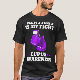 Camiseta Su Lucha Es Mi Conciencia De Lupus De Boxeo Púrpur