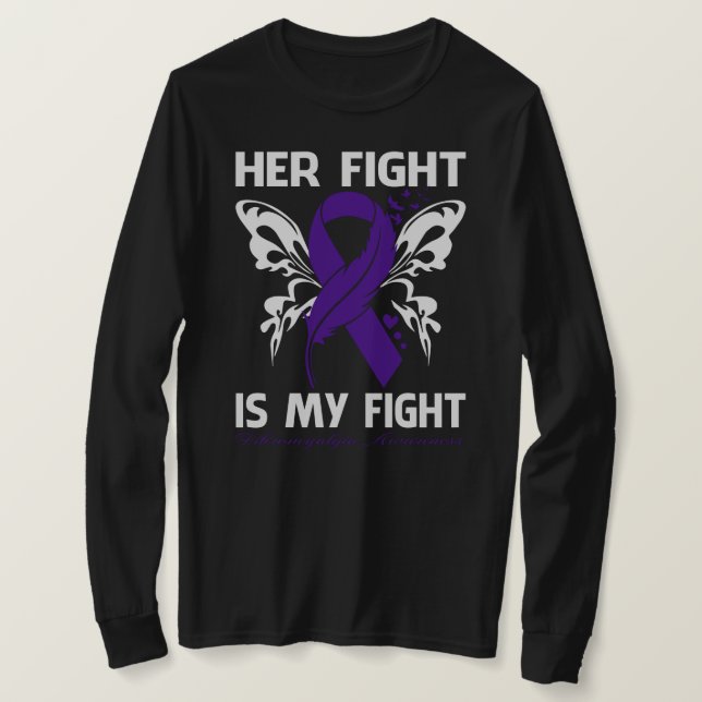 Camiseta Su Lucha Es Mi Conciencia FIBROMYALGIA Butte (Anverso del diseño)