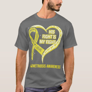 Camiseta Su Lucha Es Mi Endometriosis Cardíaca De Cinta De 