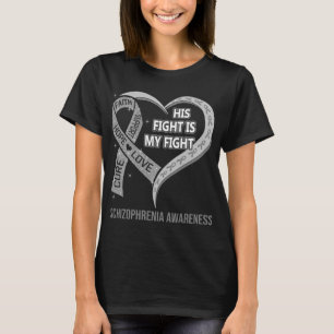 Camiseta Su Lucha Es Mi Esquizofrenia Cardíaca De Cinta De 