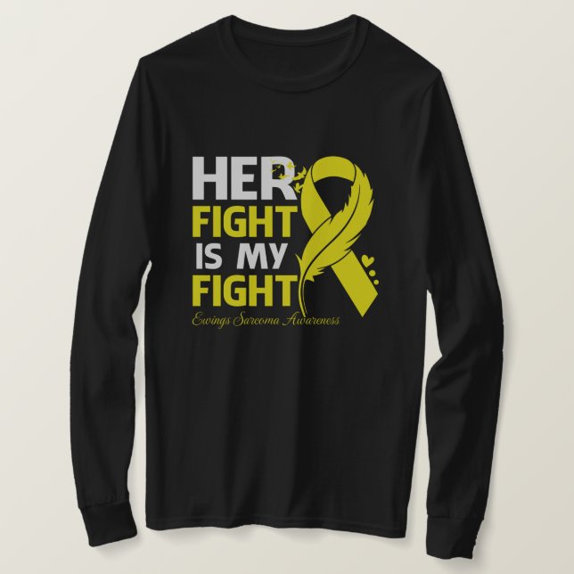 Camiseta Su Lucha Es Mi Fea De Concienciación De SARCOMA (Anverso del diseño)