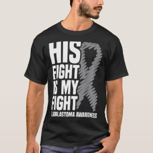 Camiseta Su Lucha Es Mi Glioblastoma De Cinta Gris Gris