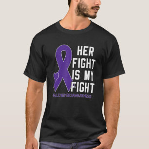 Camiseta Su Lucha Es Mi Lucha Alzheimers Conciencia Púrpura