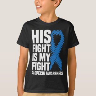 Camiseta Su Lucha Es Mi Lucha Cinta Azul Alopecia Awarene