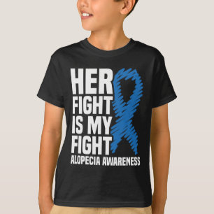 Camiseta Su Lucha Es Mi Lucha Cinta Azul Alopecia Awarene