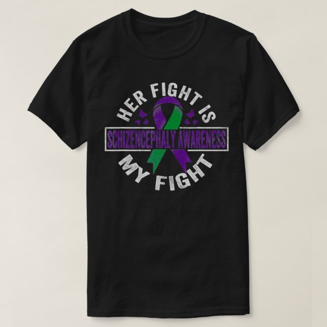 Camiseta Su lucha es mi lucha Conciencia Schizencephaly (Diseño del anverso)