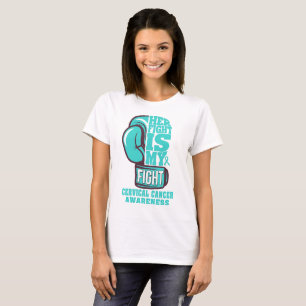 Camiseta Su lucha es mi lucha contra el cáncer cervical de