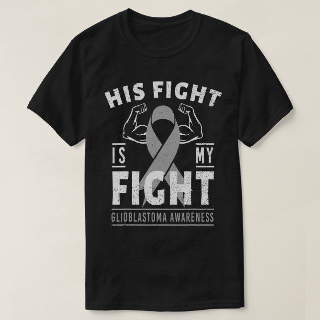 Camiseta Su lucha es mi lucha contra el cáncer de globlasto (Diseño del anverso)