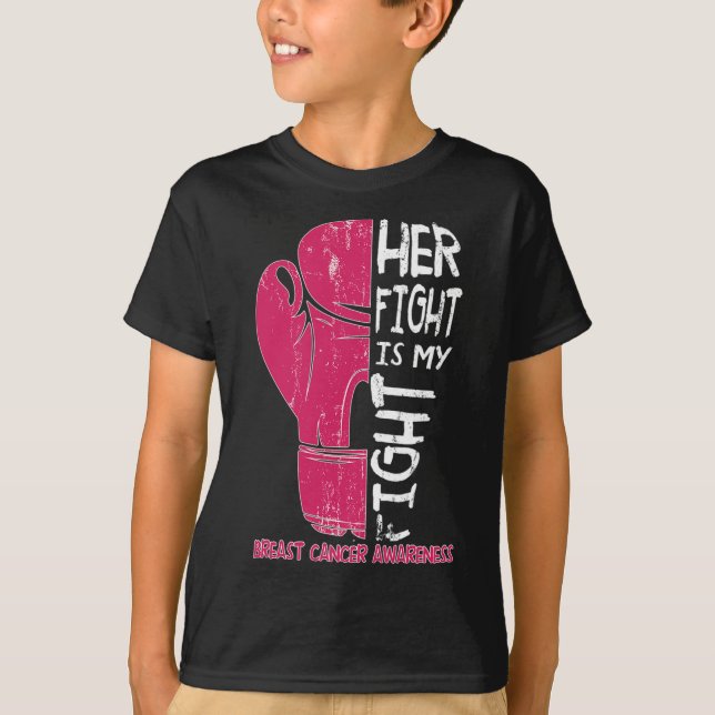 Camiseta Su Lucha Es Mi Lucha Contra El Cáncer De Mama Glov (Anverso)