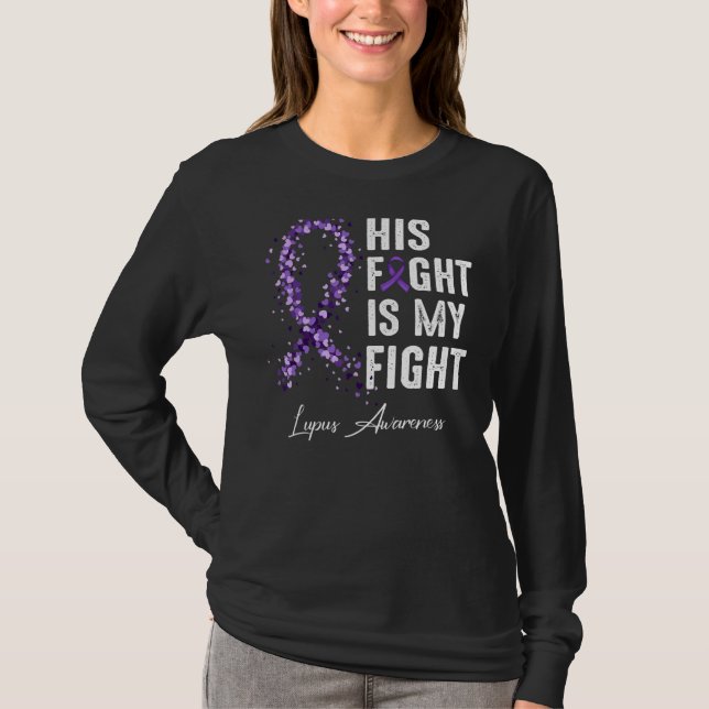 Camiseta Su Lucha Es Mi Lucha Contra El Lupus De Cinta Púrp (Anverso)