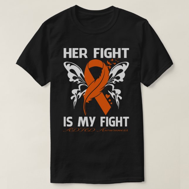 Camiseta Su lucha es mi lucha contra el TDAH CONCIENCIA Mar (Diseño del anverso)