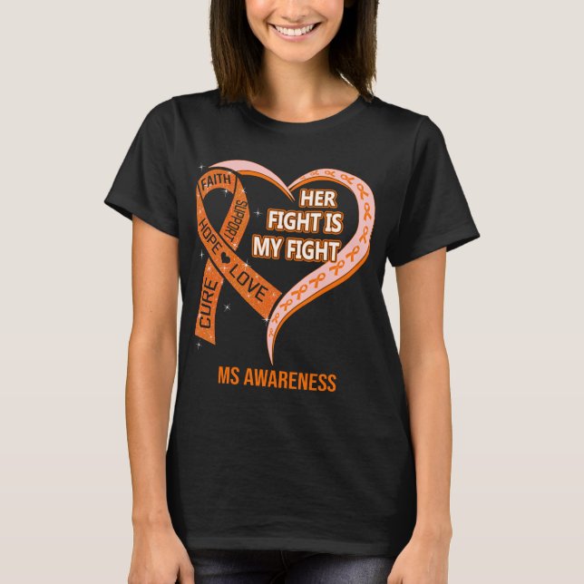 Camiseta Su lucha es mi lucha contra la Cinta Corazón Sensi (Anverso)