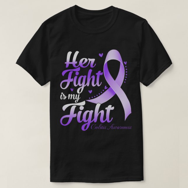 Camiseta Su Lucha Es Mi Lucha Contra La Colitis Guerrera De (Diseño del anverso)