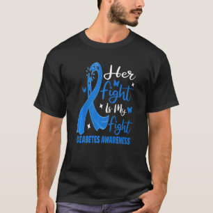 Camiseta Su Lucha Es Mi Lucha Contra La Diabetes Azul Tipo