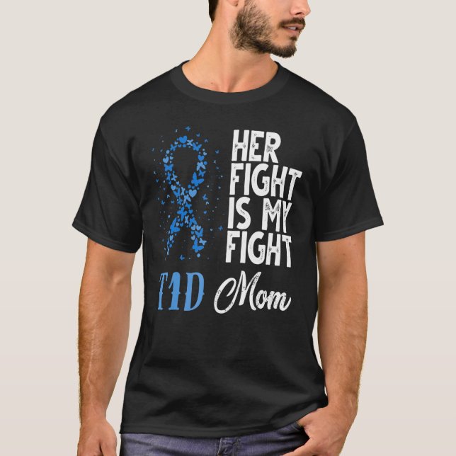 Camiseta Su lucha es mi lucha contra la diabetes de la mamá (Anverso)
