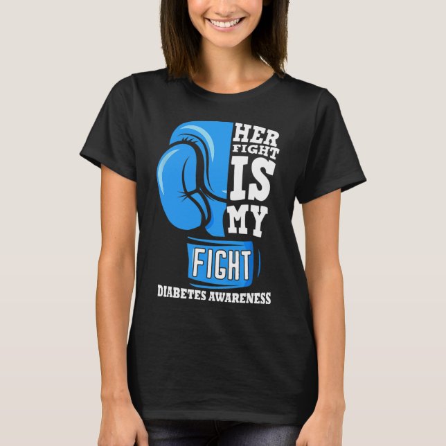 Camiseta Su Lucha Es Mi Lucha Contra La Diabetes Glove De B (Anverso)