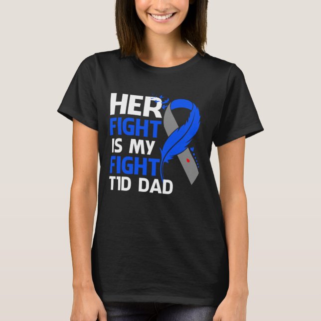 Camiseta Su Lucha Es Mi Lucha Contra La Diabetes T1D De Pap (Anverso)