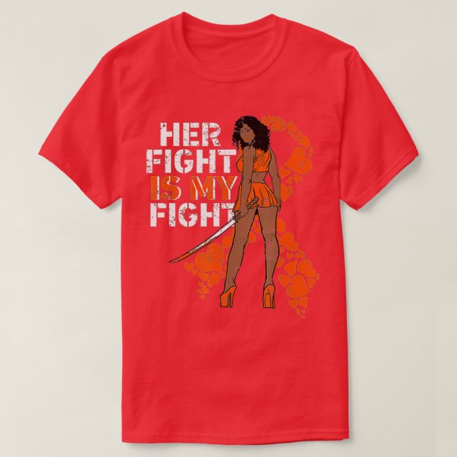 Camiseta Su Lucha Es Mi Lucha Contra La Leucemia Melanin Wa (Diseño del anverso)