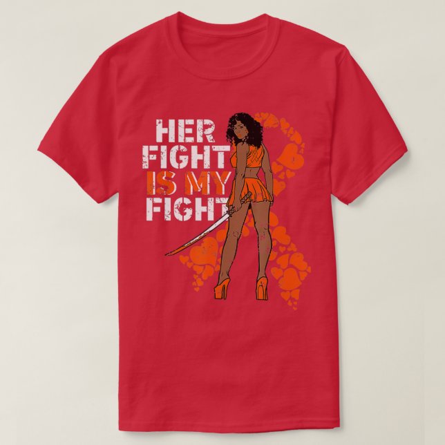 Camiseta Su Lucha Es Mi Lucha Contra La Leucemia Melanin Wa (Diseño del anverso)