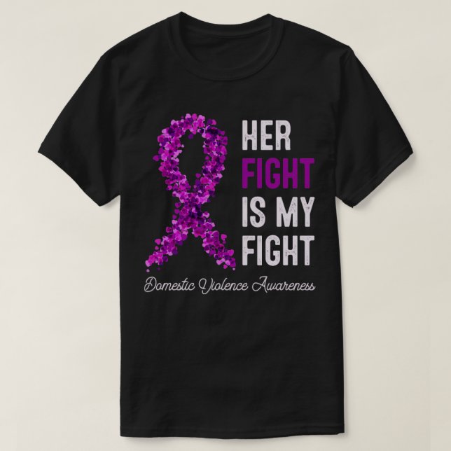 Camiseta Su Lucha Es Mi Lucha Contra La Violencia Doméstica (Diseño del anverso)