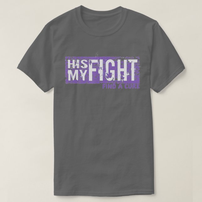 Camiseta Su lucha es mi lucha contra los alzheimers púrpura (Diseño del anverso)