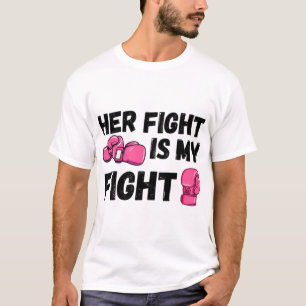 Camiseta Su Lucha Es Mi Lucha De Boxear Guantes De Cáncer D