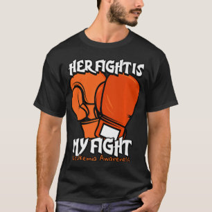 Camiseta Su Lucha Es Mi Lucha De Boxeo. Leucemia naranja