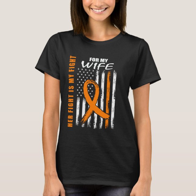 Camiseta Su lucha es mi lucha Esposa Multiple Sclerosis Awa (Anverso)