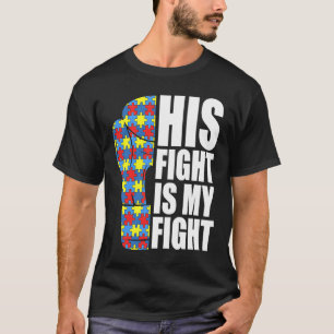 Camiseta Su lucha es mi lucha Guante de boxeo Puzzle Autism