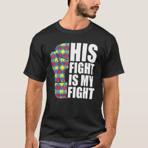 Camiseta Su lucha es mi lucha Guante de boxeo Puzzle Autism