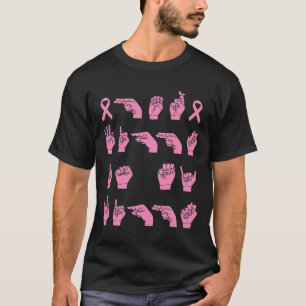 Camiseta Su lucha es mi lucha Lengua de Señas Cáncer de Sen