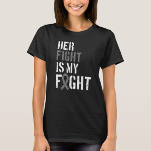 Camiseta Su lucha es mi lucha tumor cerebral cinta gris 2