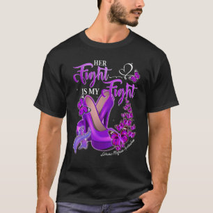 Camiseta Su lucha es mi lucha zapatos altos púrpura crónica