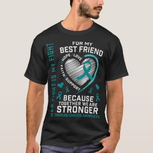 Camiseta Su Lucha Es Mi Mejor Amigo Del Cáncer De Ovario
