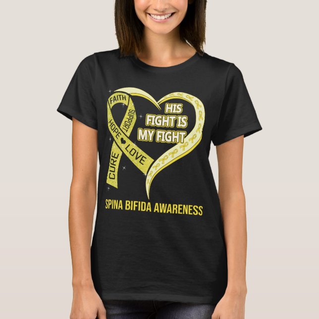 Camiseta Su Lucha Es Mi Pelea Cinta De Pelea Spina Bifida (Anverso)