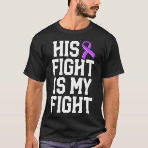 Camiseta Su Lucha Es Mi Pelea Epilepsia Regalo Cinta Púrpur