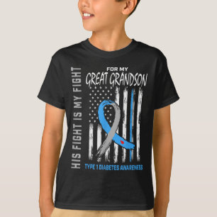 Camiseta Su Lucha Es Mi Pelea Gran Abuelo Tipo 1 Diabeto
