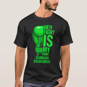 Camiseta Su Lucha Es Mi Pelea Scoliosis Green Ribbon Scoli