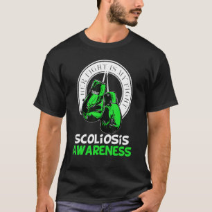 Camiseta Su Lucha Es Mi Pelea Scoliosis Green Ribbon Scoli