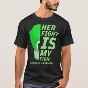 Camiseta Su Lucha Es Mi Pelea Scoliosis Green Ribbon Scoli