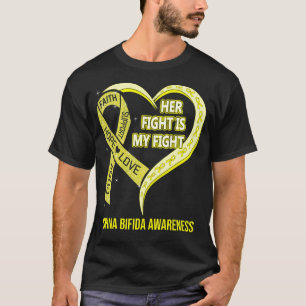 Camiseta Su Lucha Es Mi Pelea Spina Bifida Awareness Ribbo