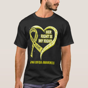 Camiseta Su Lucha Es Mi Pelea Spina Bifida Awareness Ribbo