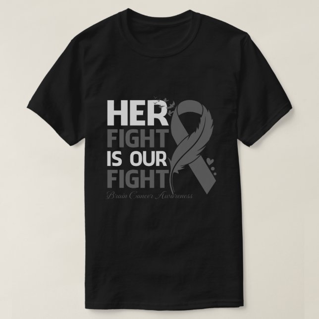 Camiseta Su Lucha Es Nuestra Conciencia De CÁNCER CEREBRAL. (Diseño del anverso)