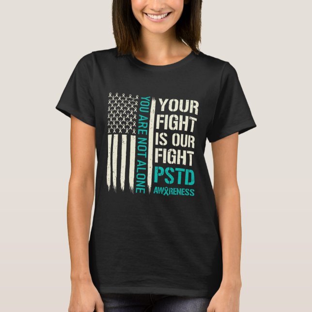 Camiseta Su Lucha Es Nuestra Lucha - Conciencia Del Ptsd (Anverso)