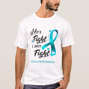 Camiseta Su lucha es nuestra lucha contra el cáncer cervic