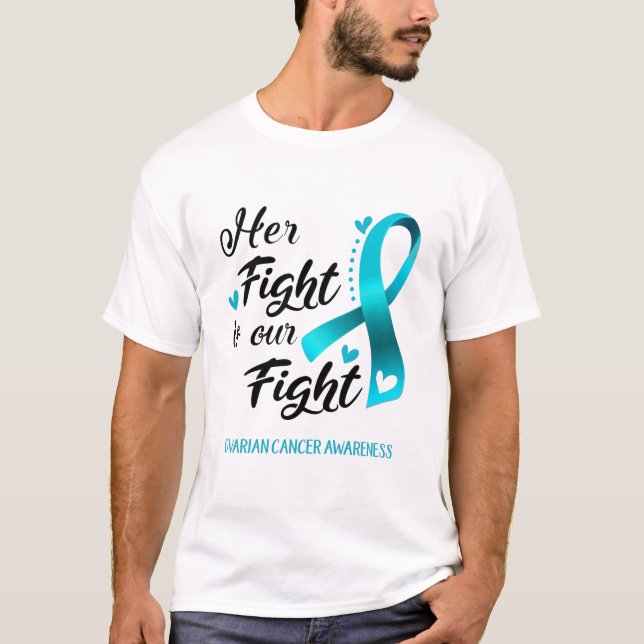 Camiseta Su lucha es nuestra lucha contra el cáncer de ovar (Anverso)