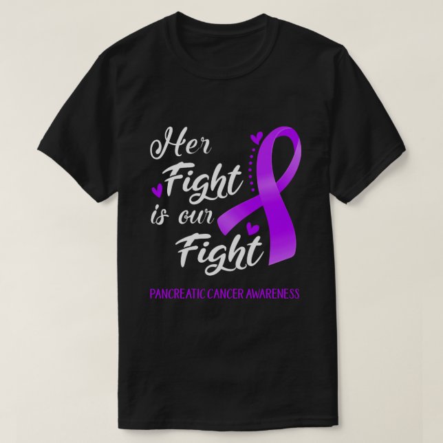 Camiseta Su lucha es nuestra lucha contra el cáncer de pánc (Diseño del anverso)